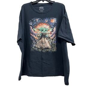 Star Wars The Child "Starry Night" tee Grogu "Baby Yoda" artsy big & tall SZ 3XL